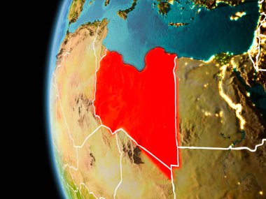 Libya akşam uzaydan