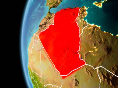 Cezayir akşam uzaydan