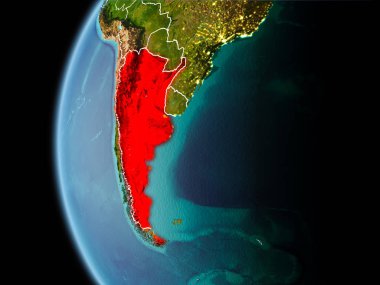 Arjantin akşam uzaydan