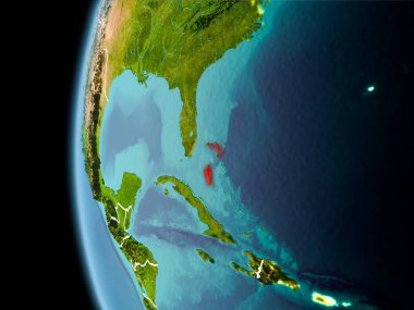 Bahamalar akşam uzaydan