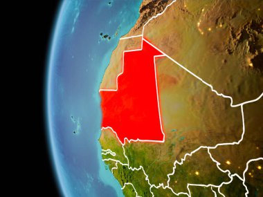 Moritanya akşam uzaydan