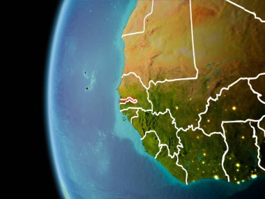 Gambiya akşam uzaydan