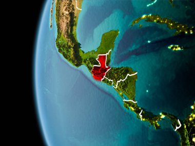 Guatemala akşam uzaydan