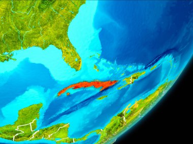 Küba'nın yörünge görünümü