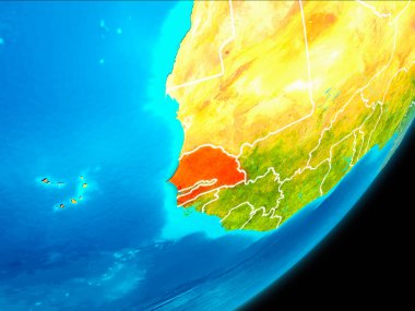 Senegal yörünge görünümü