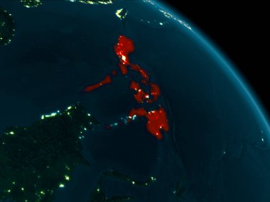 Türkiye Dünya üzerindeki gece görünümü