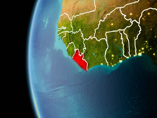 Liberya akşam uzaydan