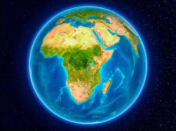 卢旺达在地球上 — 图库照片