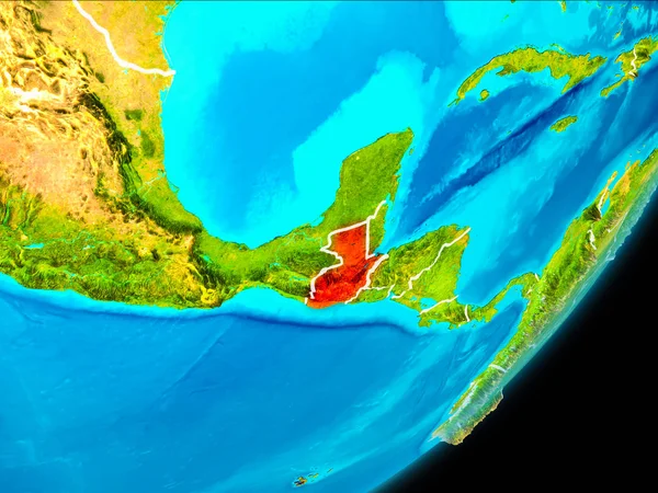 Orbit view of Guatemala — Stock Photo, Image
