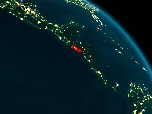 Ночной вид Сальвадора на Земле — стоковое фото