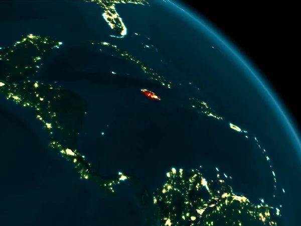 Wgląd nocy Jamajki na ziemi — Zdjęcie stockowe