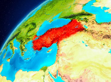 Dünyanın uzaydan Türkiye