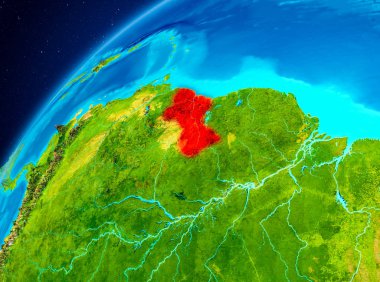 Uzaydan yeryüzündeki Guyana