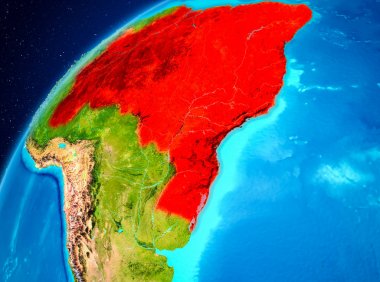 Uzaydan yeryüzündeki Brezilya