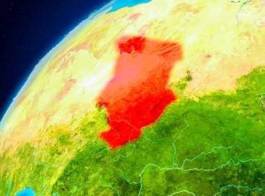 Chad uzaydan yeryüzündeki