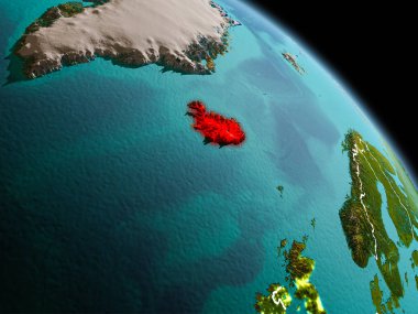 İzlanda yörüngeden sabah