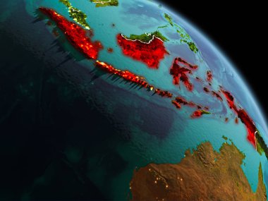 Sabah yörüngeden Endonezya