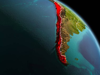 Sabah yörüngeden Şili