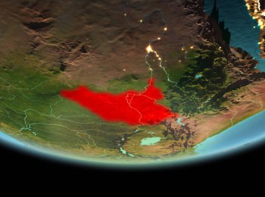 Dünya üzerinde gece Güney Sudan