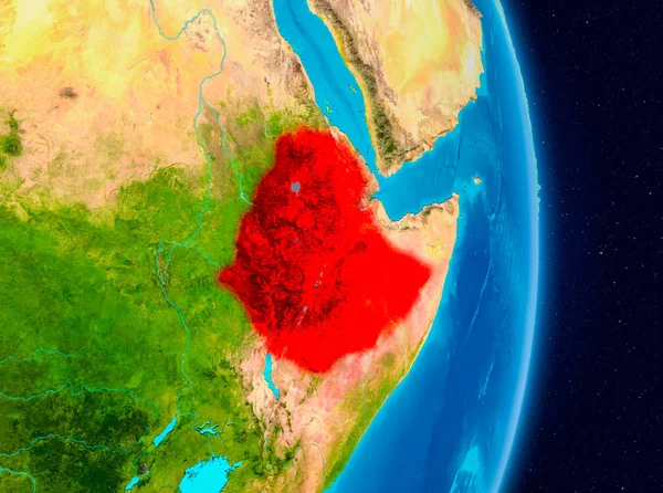 Ethiopia from space — Stock Photo, Image