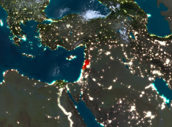 Lübnan'ın gece görünümü