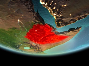 Dünya üzerinde gece Etiyopya