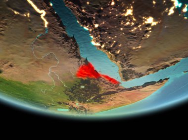 Dünya üzerinde gece Eritre
