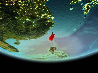 Dünya üzerinde gece Tayvan