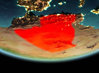 Dünya üzerinde gece Cezayir