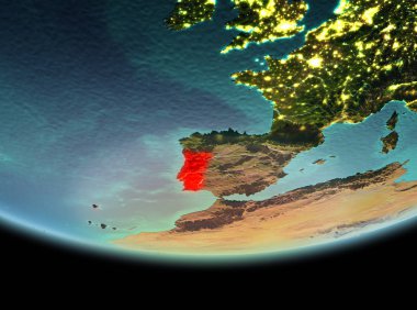 Dünya üzerinde gece Portekiz