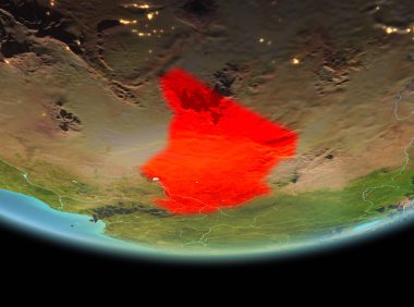 Dünya üzerinde gece Chad