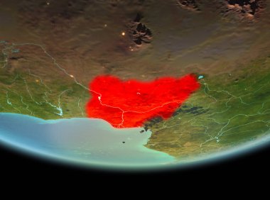 Dünya üzerinde gece Nijerya