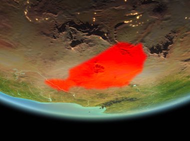 Dünya üzerinde gece Nijer