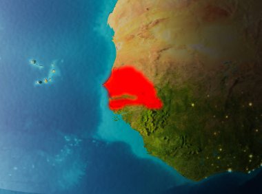 Senegal yörünge görünümü