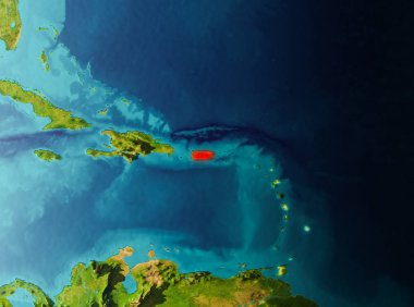 Yörünge görünümü Puerto Rico