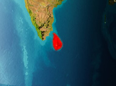 Sri Lanka'nın yörünge görünümü