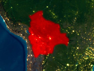 Bolivya'da gece kırmızı