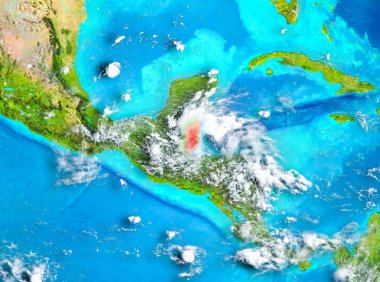 Dünya üzerindeki kırmızı Belize