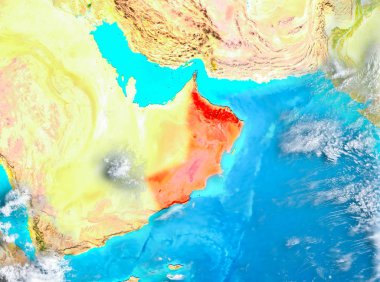 Dünya üzerindeki kırmızı Umman