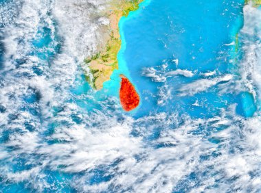 Sri Lanka dünya üzerindeki kırmızı