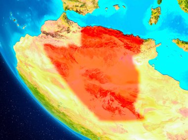 Cezayir uzaydan Dünya üzerinde