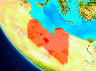 Libya uzaydan Dünya üzerinde