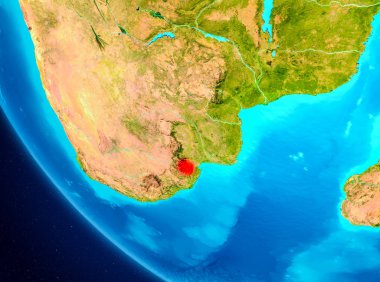 Svaziland uzaydan Dünya üzerinde