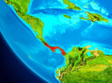 Panama uzaydan Dünya üzerinde