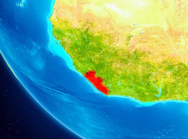 Liberya uzaydan Dünya üzerinde