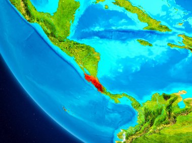 Kosta Rika uzaydan Dünya üzerinde