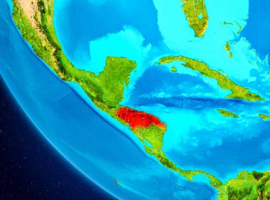 Honduras uzaydan Dünya üzerinde