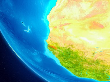 Gambiya uzaydan Dünya üzerinde