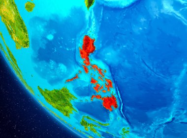 Filipinler uzaydan Dünya üzerinde