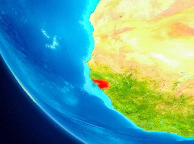 Gine-Bissau uzaydan Dünya üzerinde